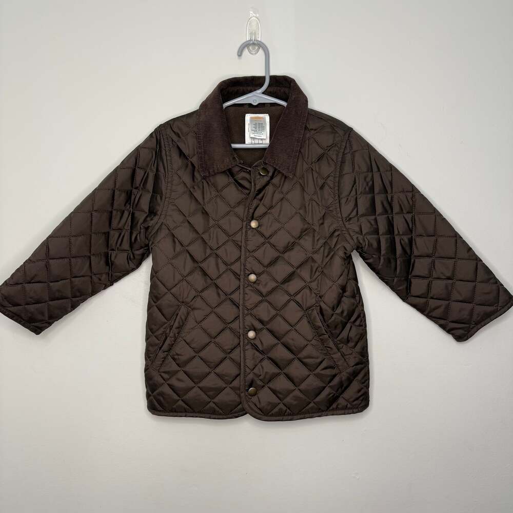Gymboree 00’s toddler barn jacket quilted chore coat 4T brown corduroy vintage